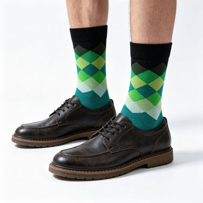 Geo Pop Cyan Socks