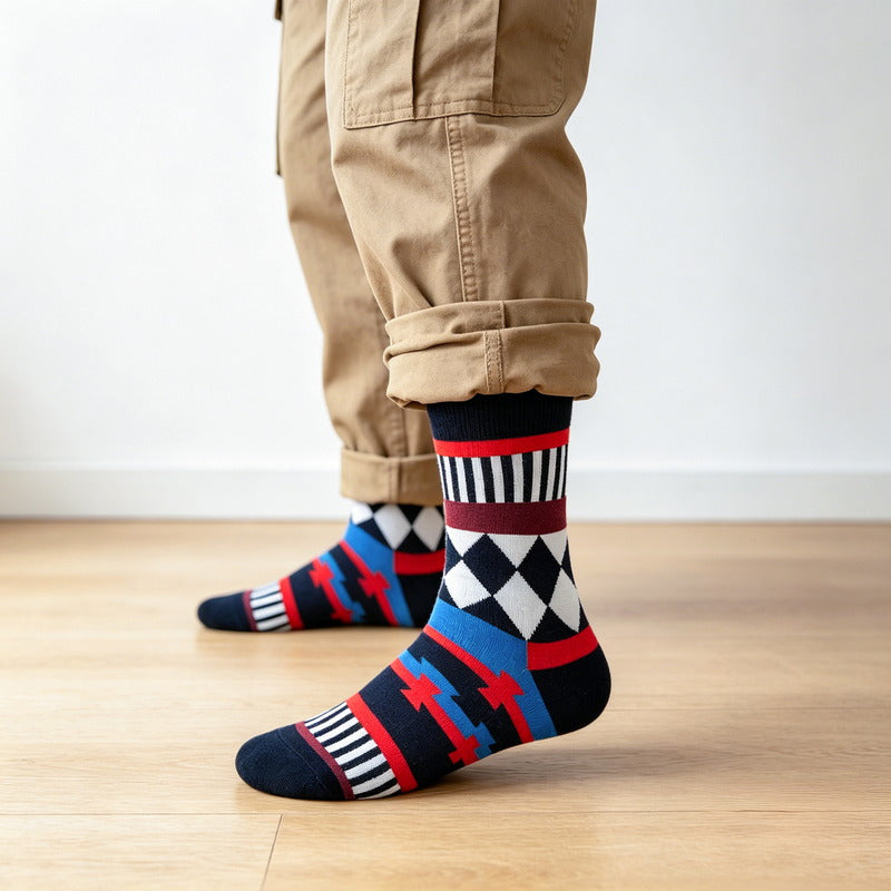 Geo Pop Mono Socks
