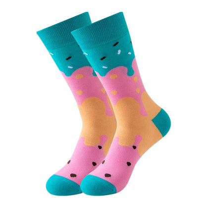 cute pastel ice cream aesthetic crew socks